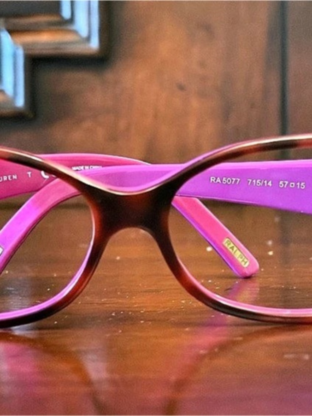 Ralph Lauren RA 5077 Pink & Brown Glasses Like New
